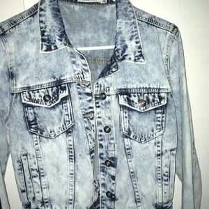 Acid wash jean jacket